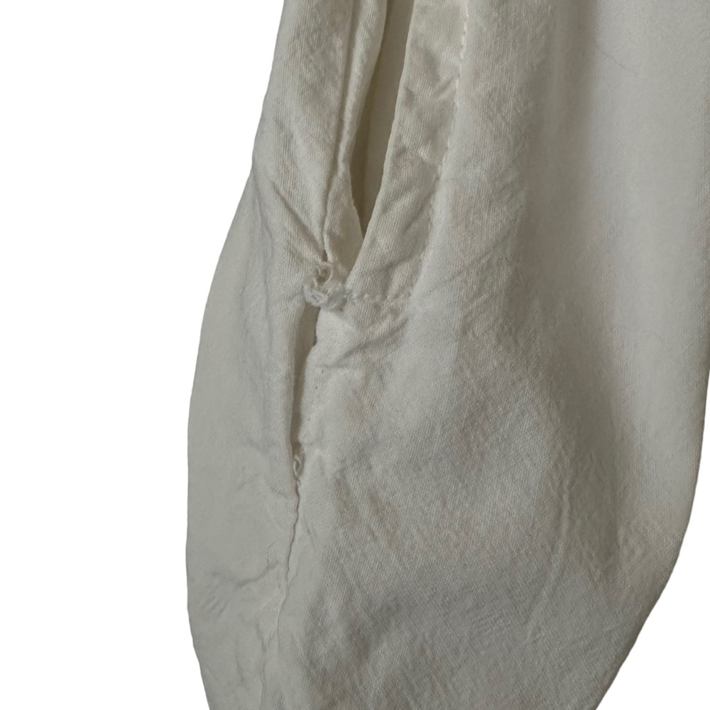 Vintage | For The Good‎ Times Tangerine | White Short Sleeve Cotton Jumpsuit M - Picture 9 of 10